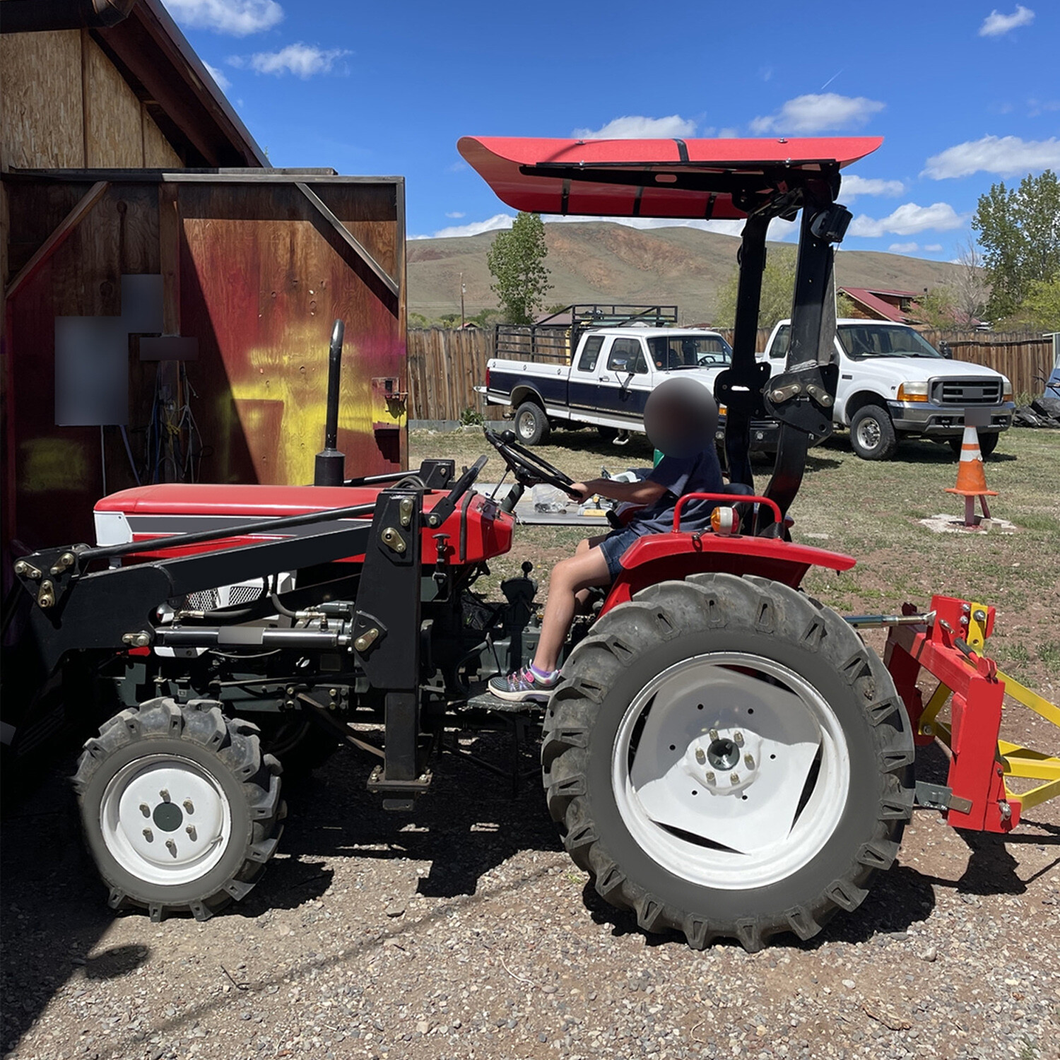 Red Tuff Top Tractor Canopy For ROPS 52″ X 52″ w/ Mounting Accessories