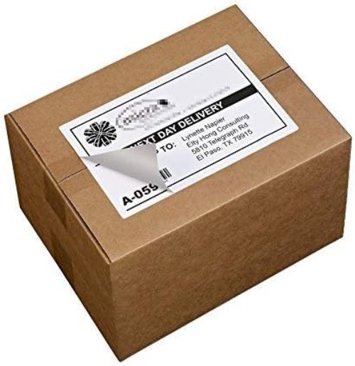 1000 White Half Sheet Shipping Labels – 8.27 x 5.32 Inches for Easy Printing