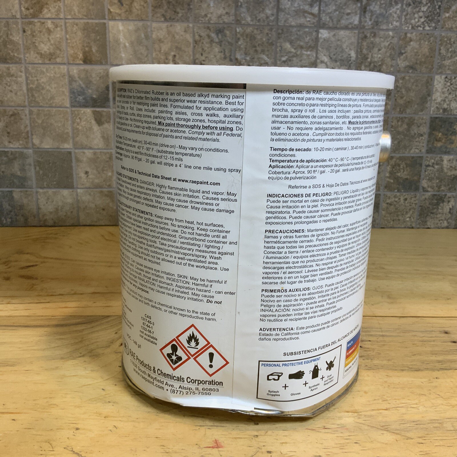 Rae 7494-01 Traffic Zone Marking Paint, 1 Gal, Yellow, Chlorinated Solvent