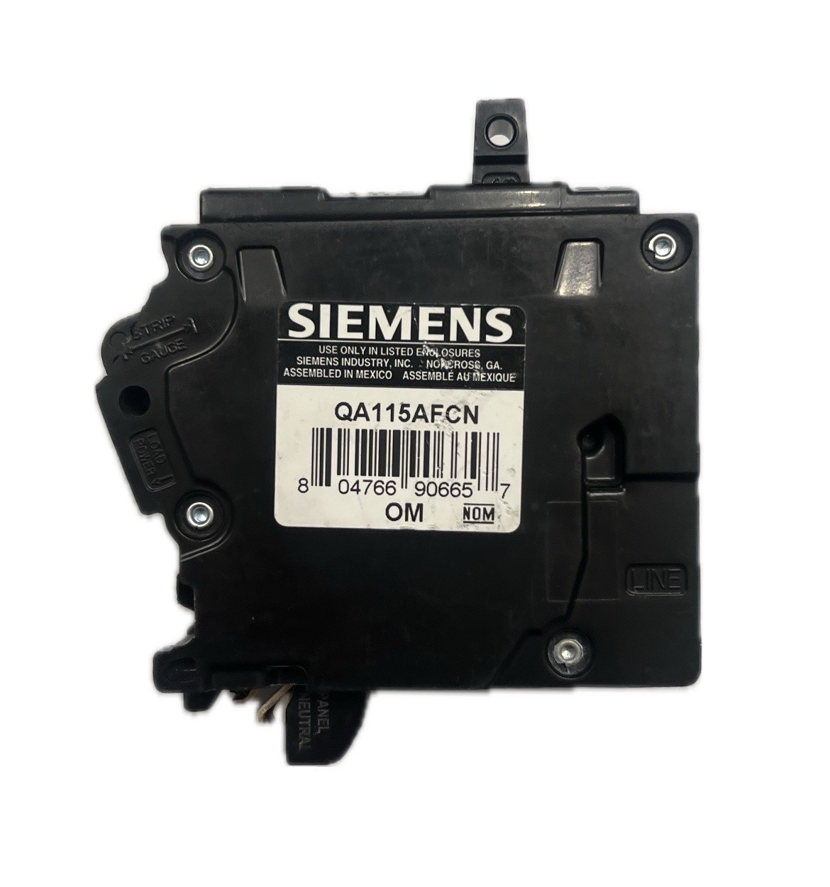 QA115AFCN LOT OF 10 SIEMENS 15A ARC-FAULT AFCI PLUG ON NEUTRAL NO PIGTAIL WIRE
