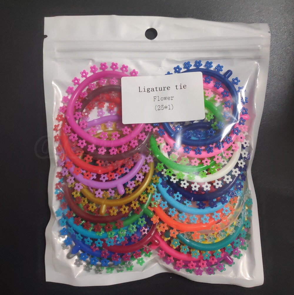 Dental Orthodontic Cartoon Ligature Ties O-Ring Elastic Bands Braces 1000 ties