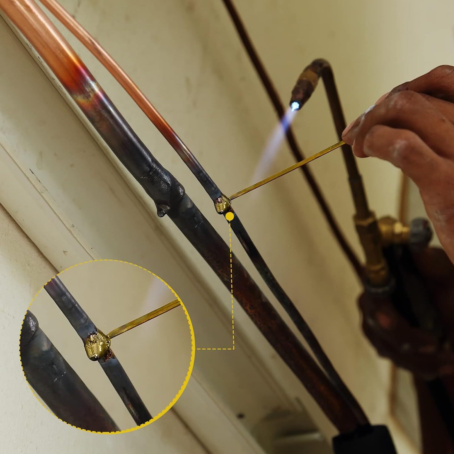 40 Pcs Brass Welding Rods 3/32 in Brazing Rods Brass Rod for DIY Craft Drift