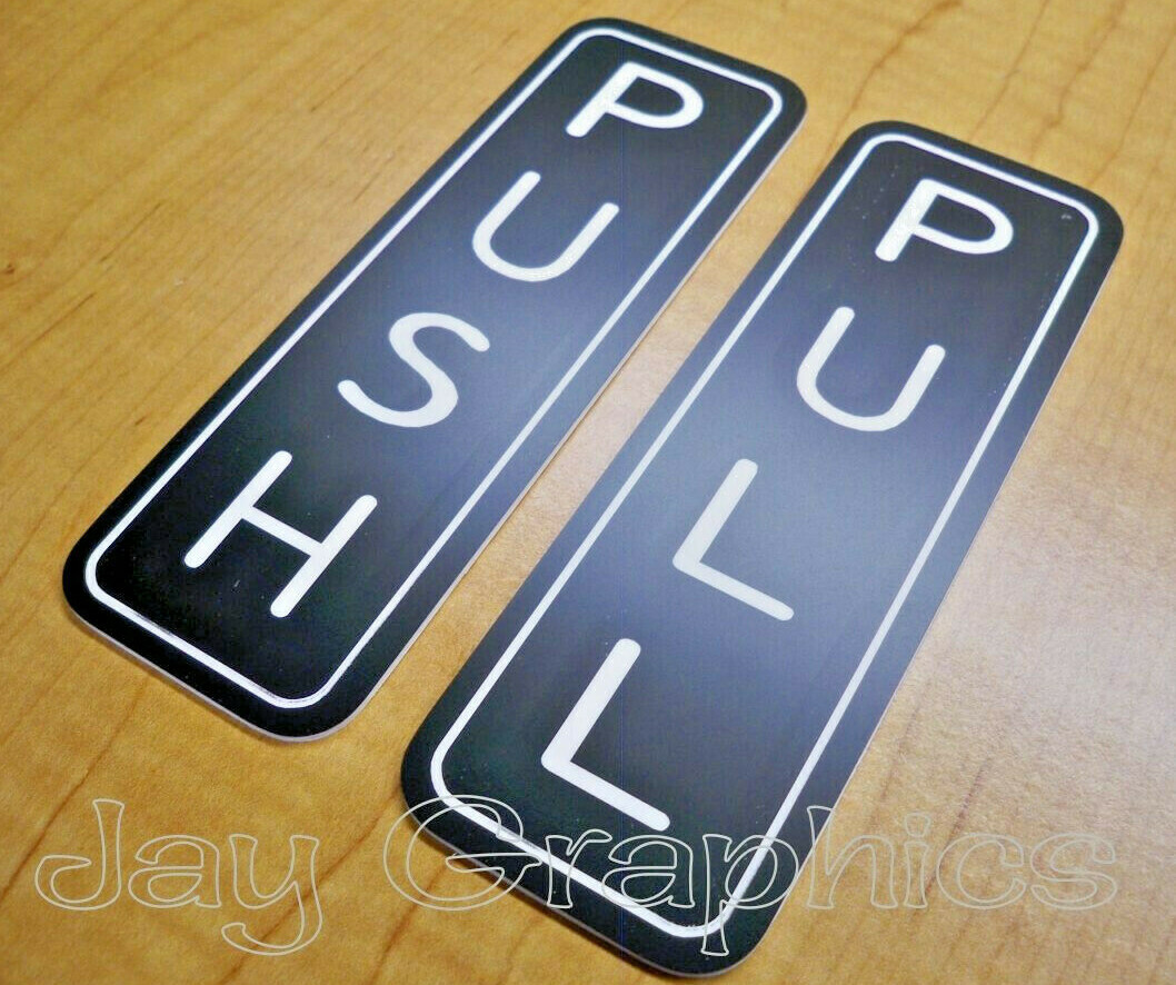 Engraved PUSH and PULL Office Door Signs | Business Plaques | Home Wall Plates