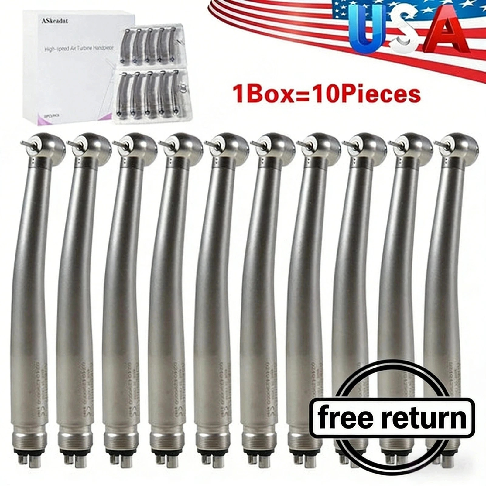NSK PANA MAX Style Dental High Speed Handpiece Push Button 4Hole Clean Head BURR