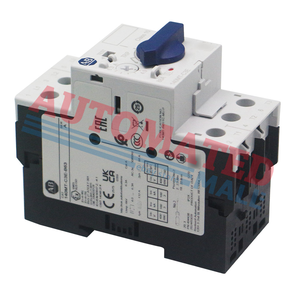 Allen Bradley 140MT-C3E-B63 C Frame, 4 – 6.3A,Motor Protection Circuit Breaker