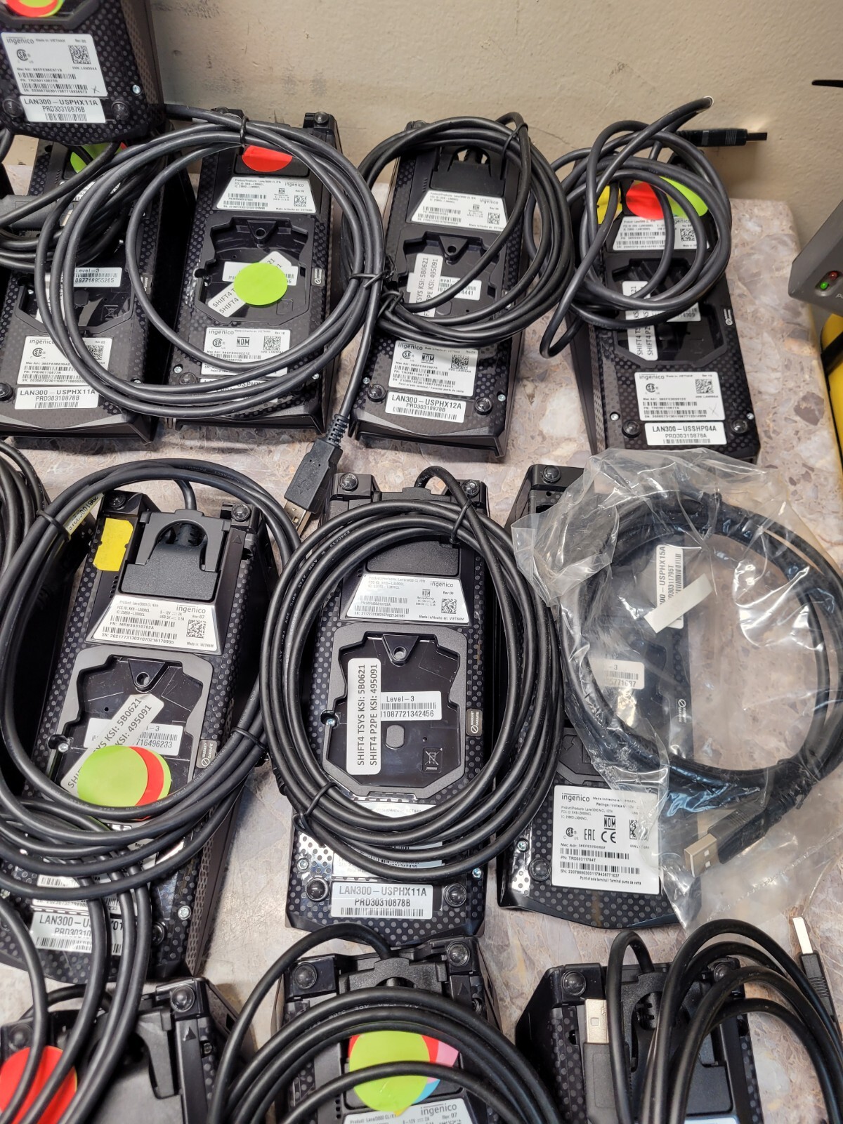 29x Ingenico Lane/3000 CL /ETH Pin-Pad Credit Card Terminals w/ USB Cords