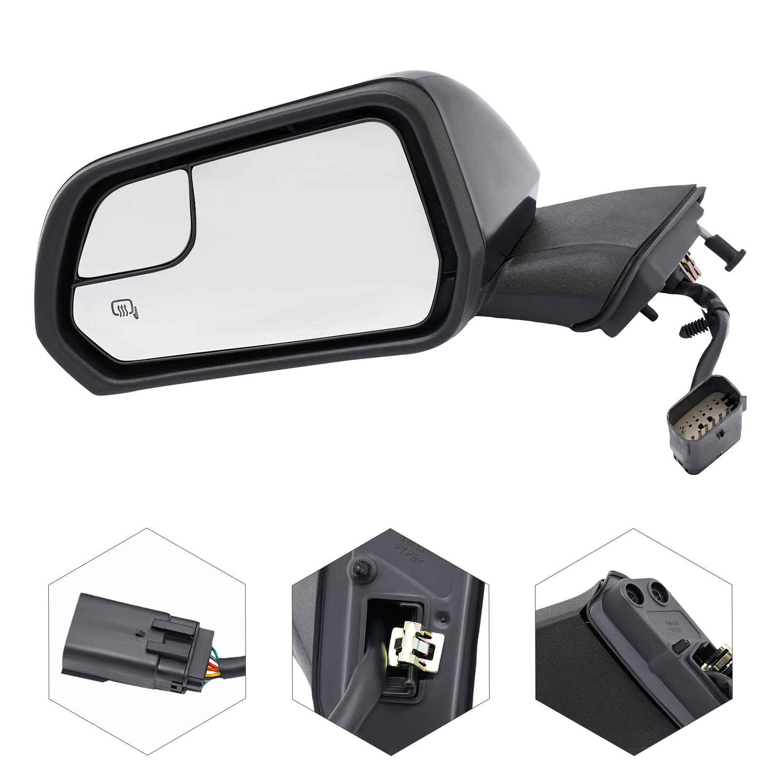 Side View Door Mirror Driver Left Side Power Mirror For 2015-2020 Ford Mustang