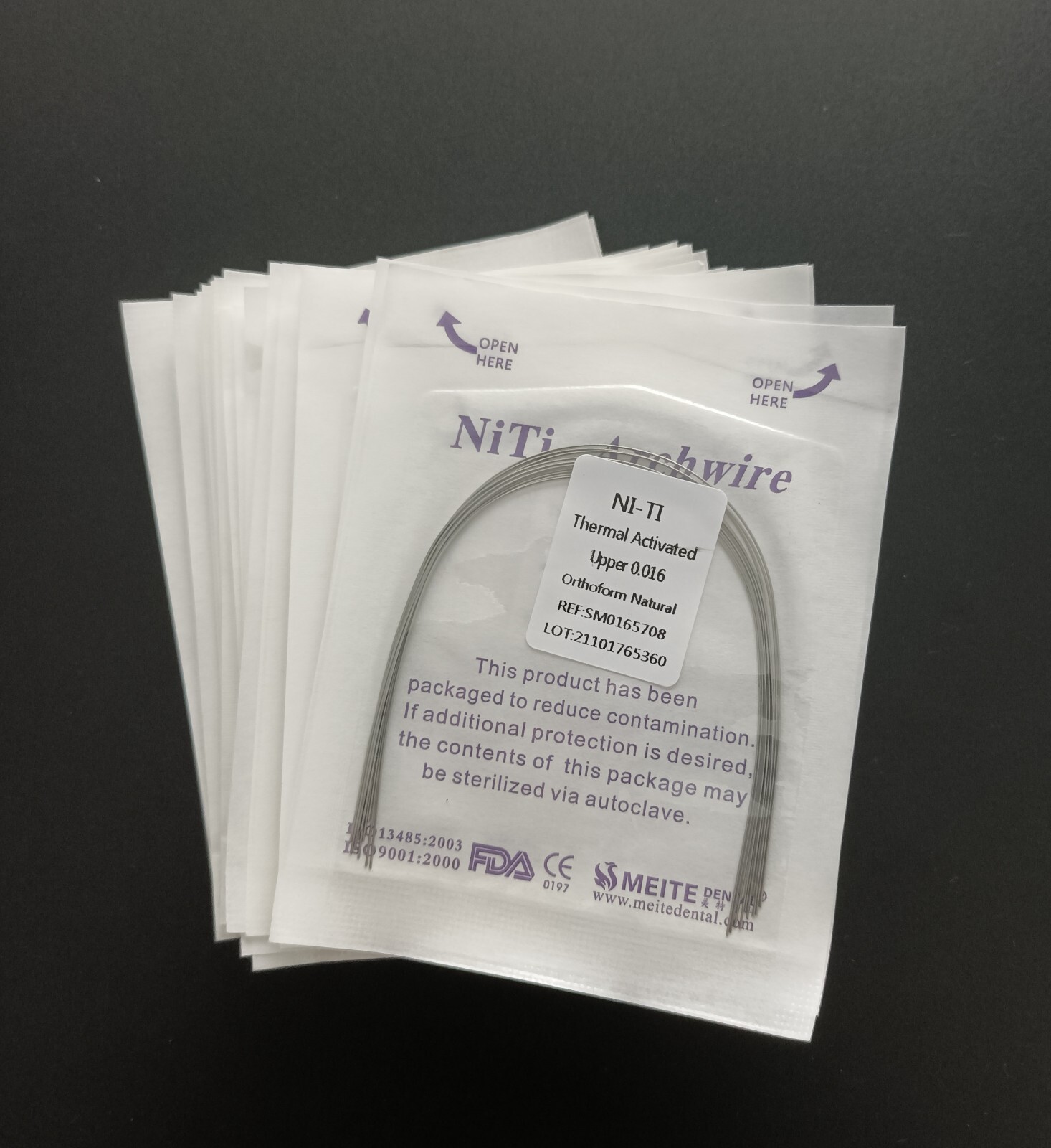 10Packs Dental Orthodontic Thermal Activated Niti Round Arch Wires Natural Form