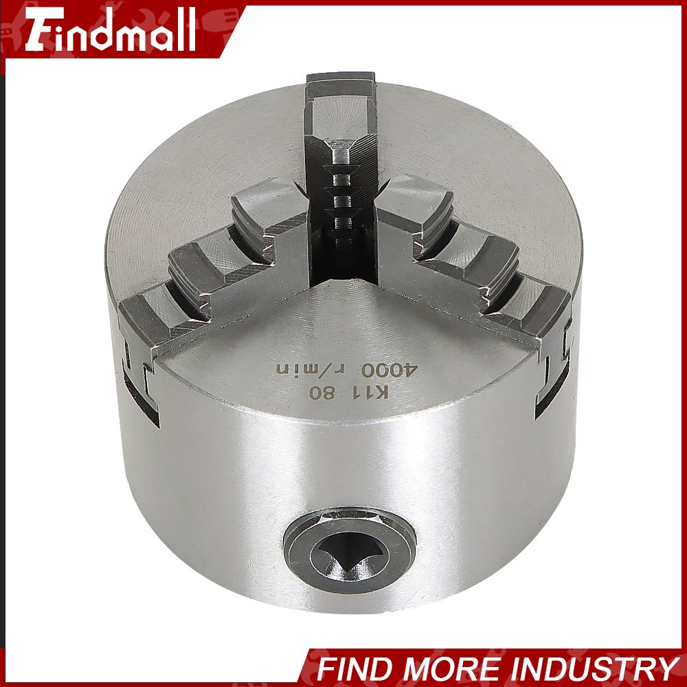 Chuck Manual Chuck 3″ K11-80 Self-centering Lathe Drilling Part 80mm 3 Jaw Lathe