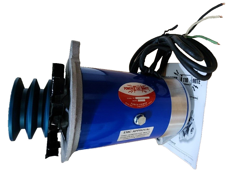 Fabco Power Mite PM-110 Belt Driven Generator 3600W, 120V 50Hz, RPM: 3000