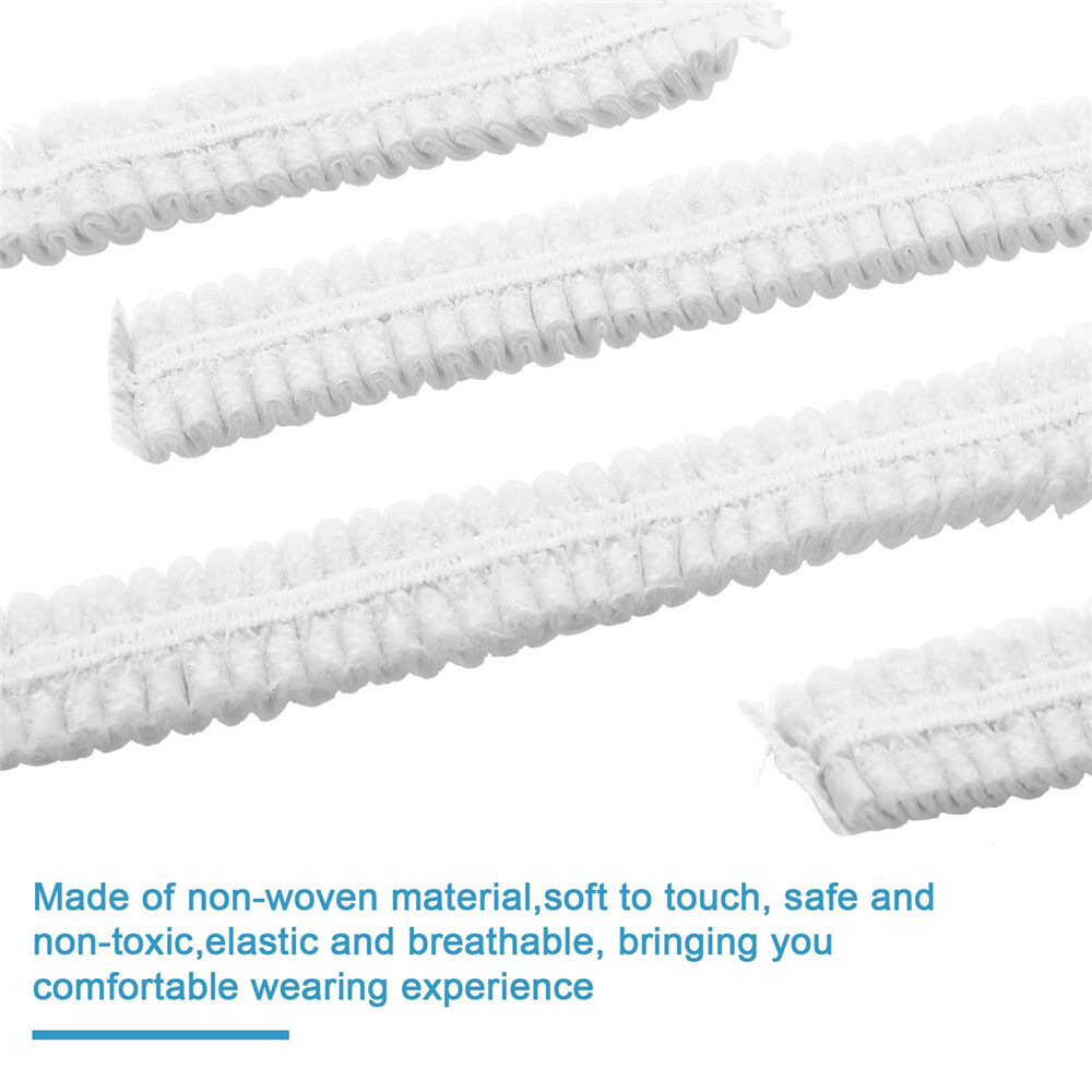 100-1000 Count Disposable Hair Net Non-Woven Head Bouffant Hair Cap 24″ White
