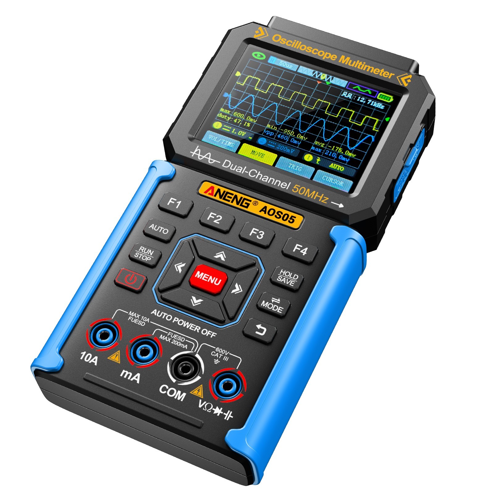 3 IN 1 Digital Handheld Oscilloscope Multimeter Signal Generator 50MHz 200MSa/s