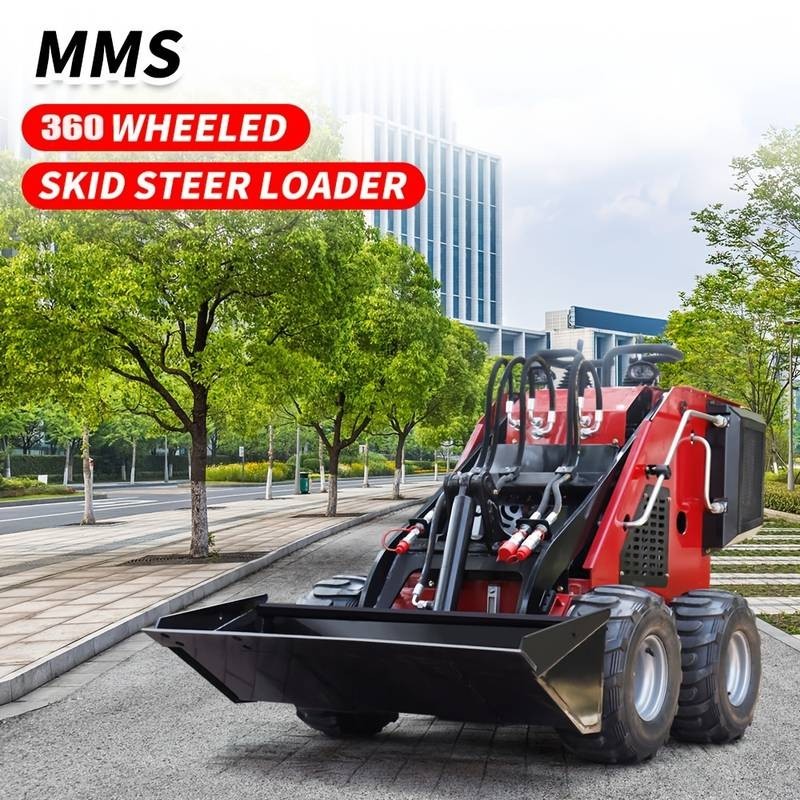 Free Ship Mini Skid Steer Loader Stand On With 13.5HP B&S Engine Wheel Loader