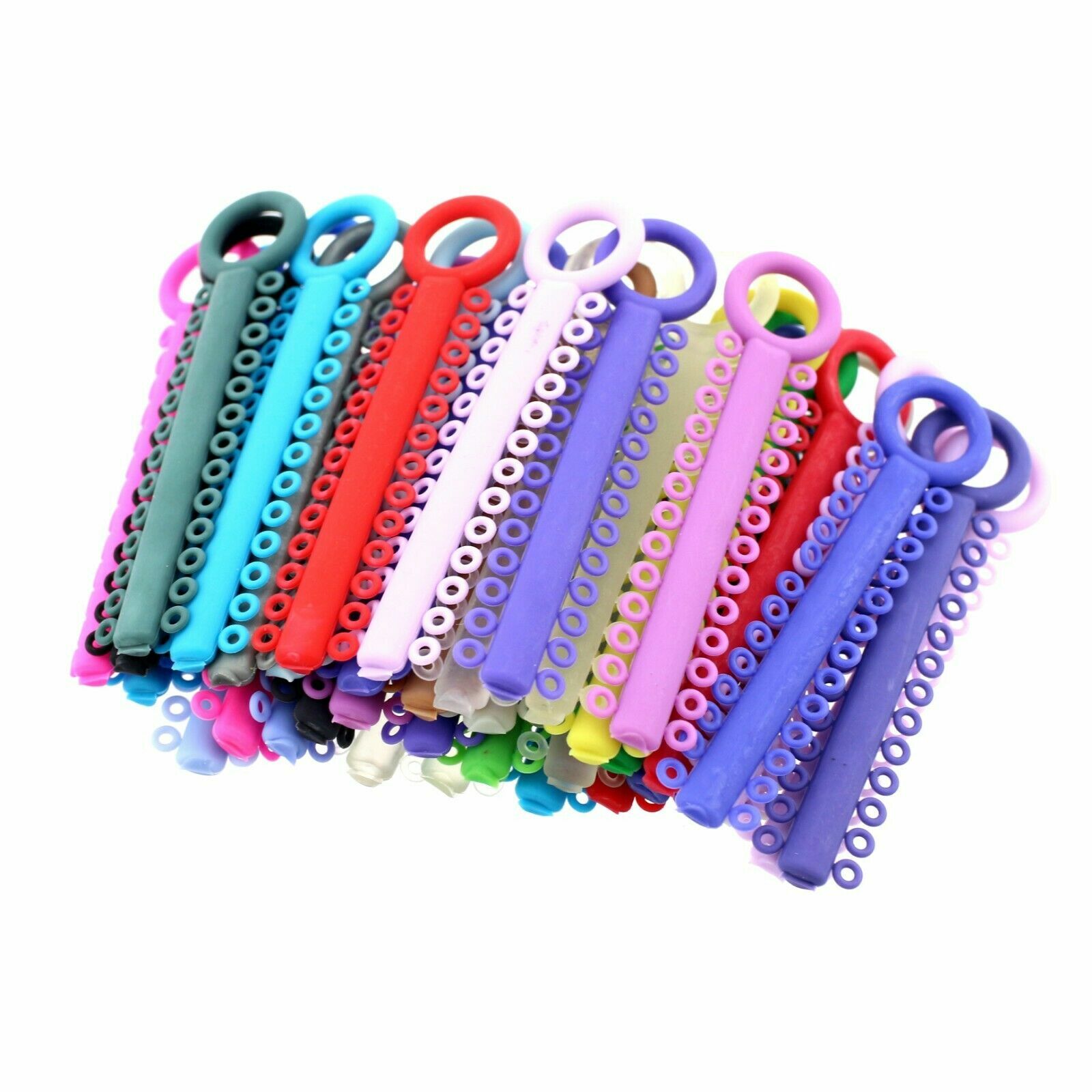 1040Pcs/Bag Dental Orthodontic Super Elastic Ligature Ties Rubber Bands 37 Color