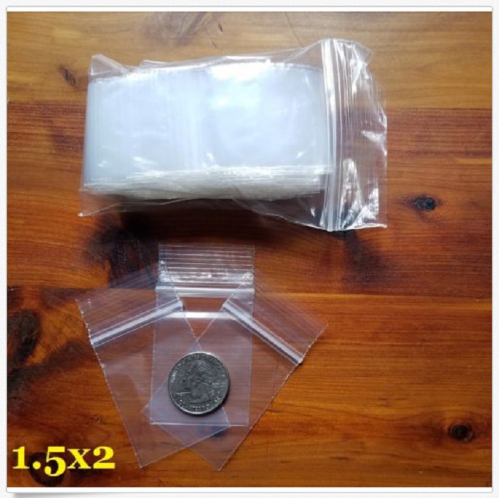 Clear Reclosable Zip Seal Plastic 2-Mil Bags Jewelry Zipper Top Lock Baggies