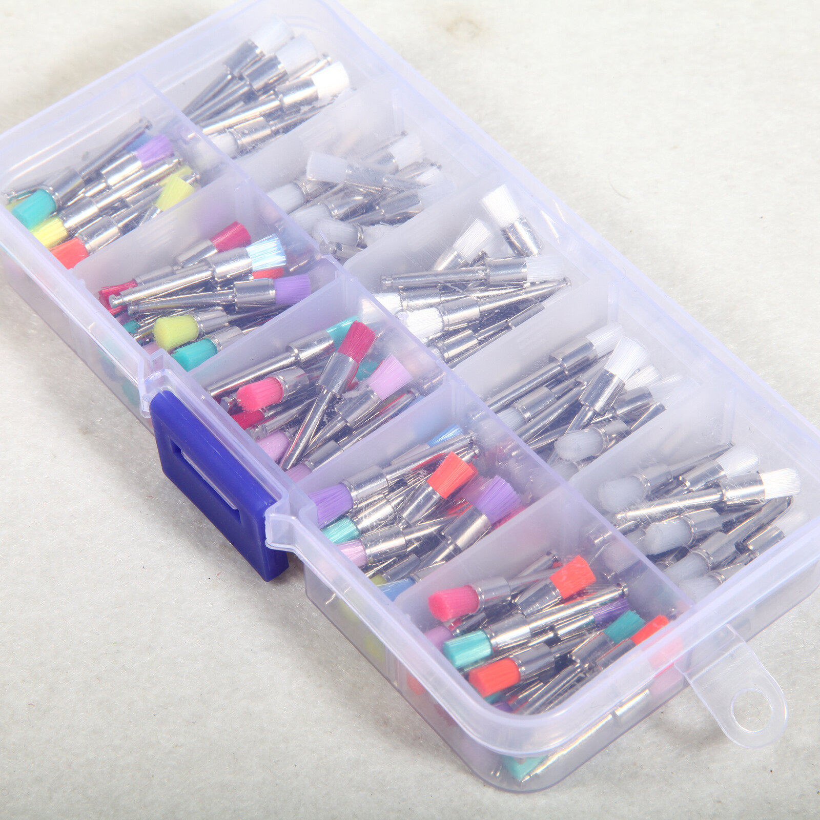 200 pcs Dental Teeth Prophy Brushes Polishing Tapered Latch Type Mixed 2.35mm po