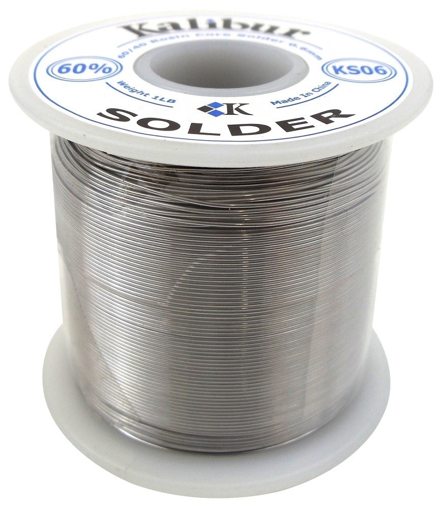 Kalibur KS06 60/40 Rosin Core Solder Wire 1 lb Spool – .61mm Diameter