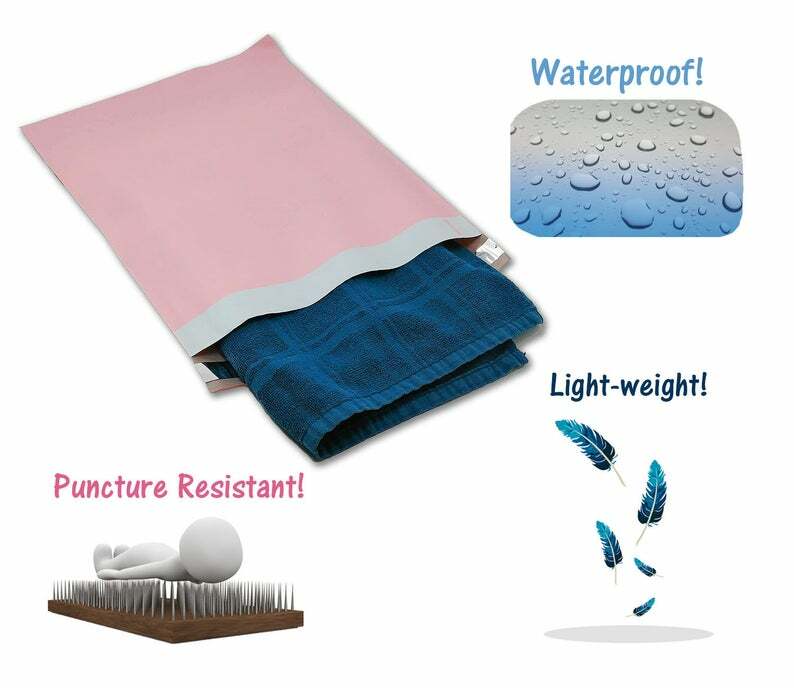 14.5×19 Poly Mailers, Hot Pink, Teal, Green, Blue, Yellow, Purple, & Pastel Pink