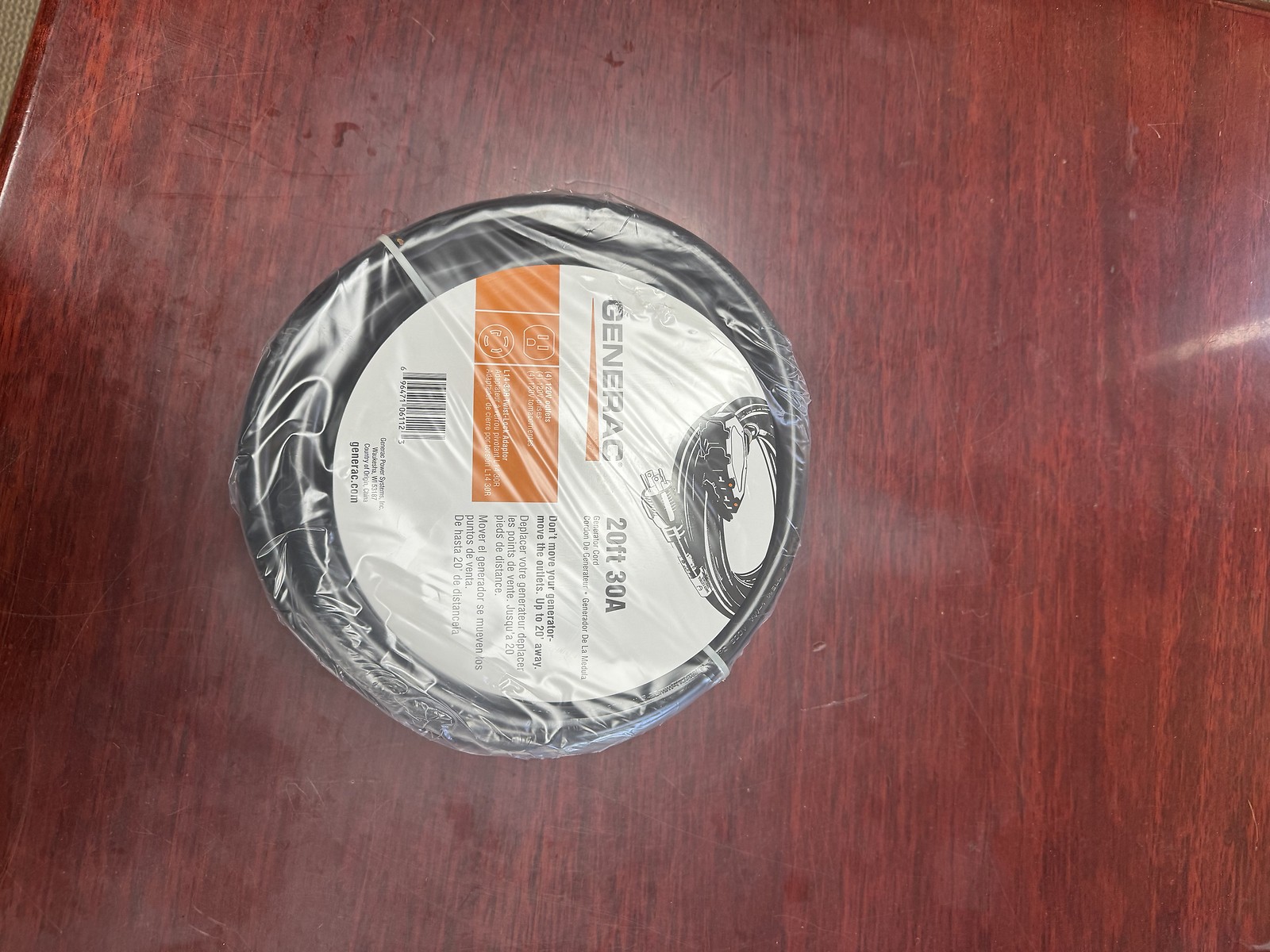 Generac 6112 30 Amp 20 ft Portable Generator Extension Cord