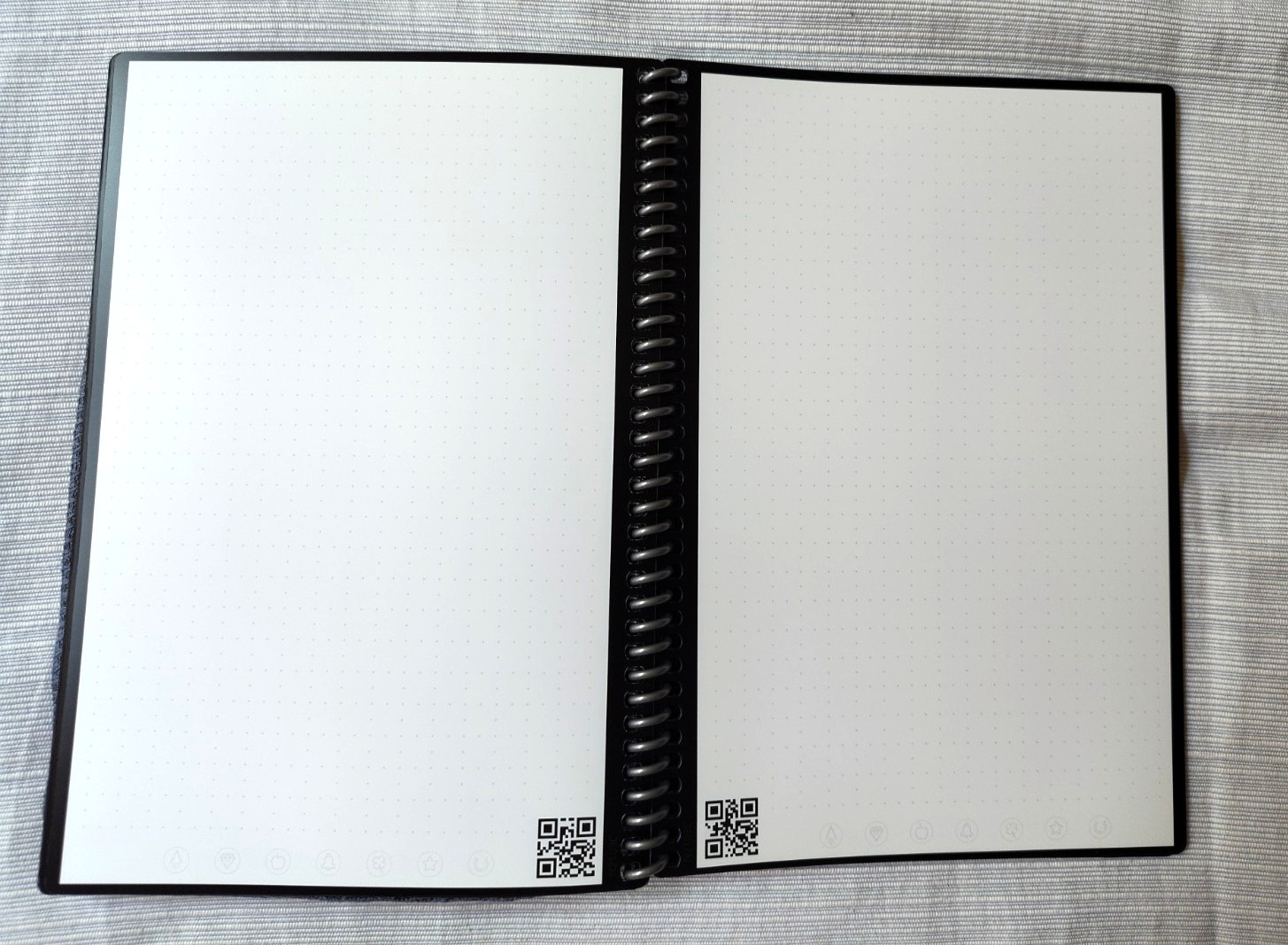 RocketBook Reusable Spiral Notebook Core Black Open Box 6″x9″
