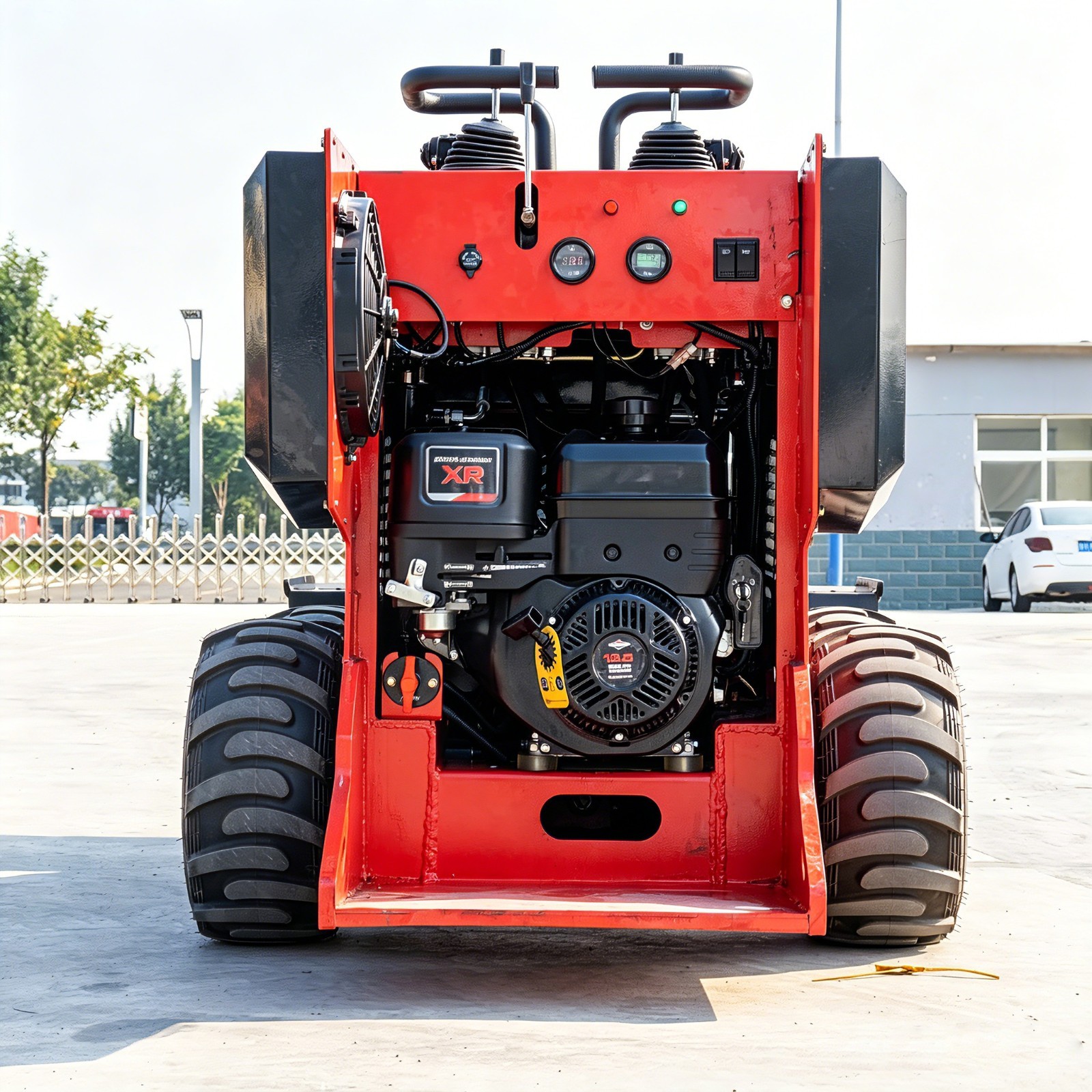 Free Ship Mini Skid Steer Loader Stand On With 13.5HP B&S Engine Wheel Loader
