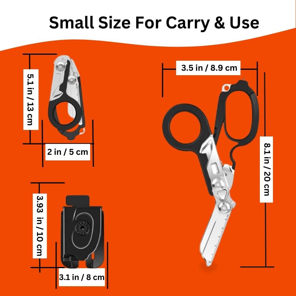 6 in 1 Multifunctional Trauma Shears Foldable Stainless Steel emergency response