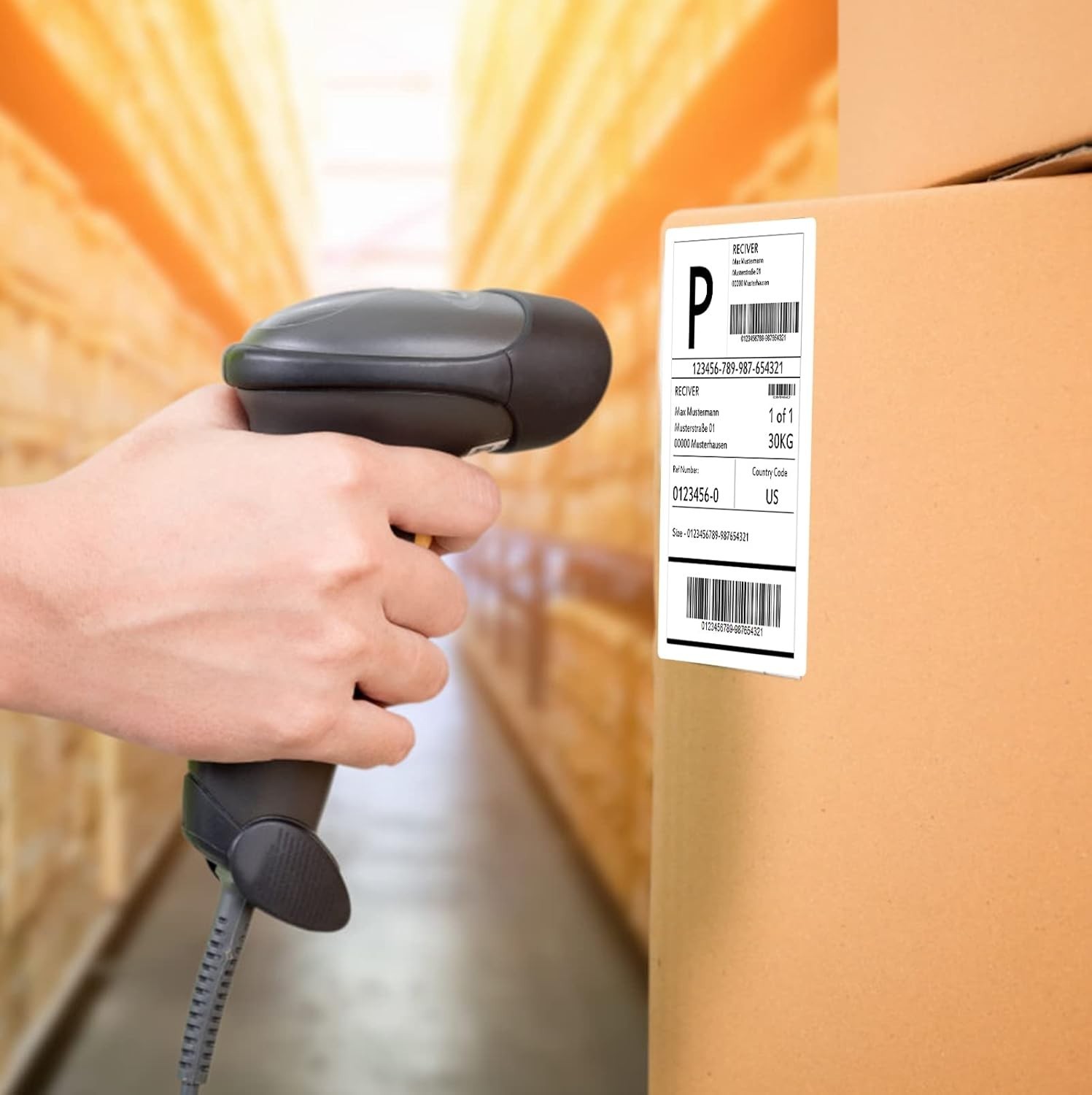 200 Rounded Corner Self-Adhesive Shipping Labels for Laser/Inkjets, 8.27×5.32