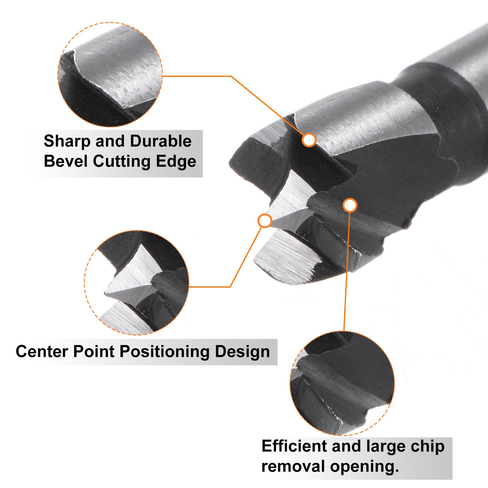 Forstner Drill Bit 25/64″(10mm) Dia Woodworking Drilling Hole Saw Tool