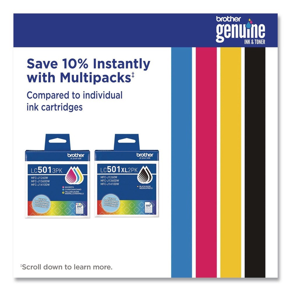 Brother LC501XL2PKS 500 Page-Yield High-Yield Ink – Black (2/PK) New