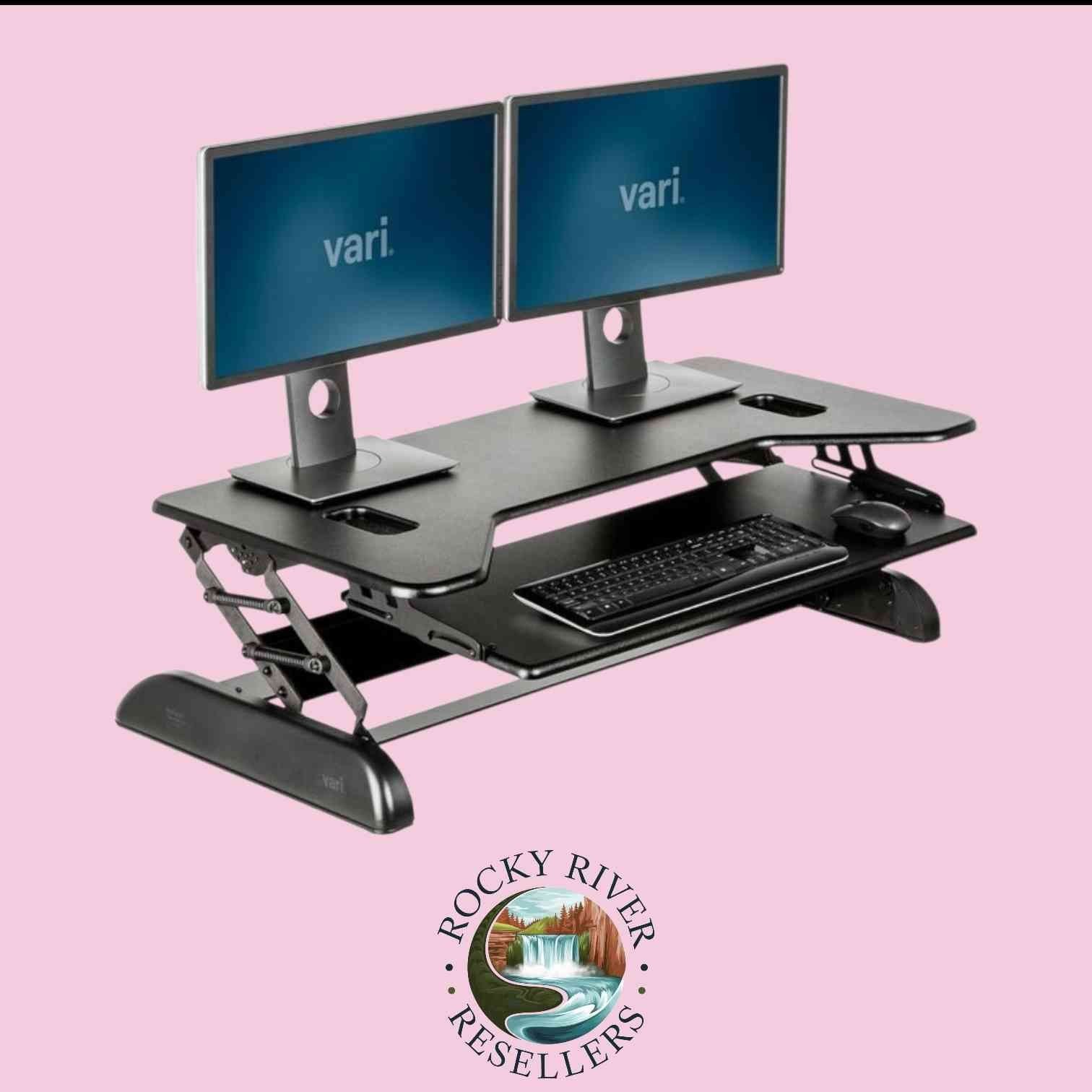 Stand-Sit Adjustable Height Desk Converter | VariDesk® Cube Plus® 40 | 49884 |