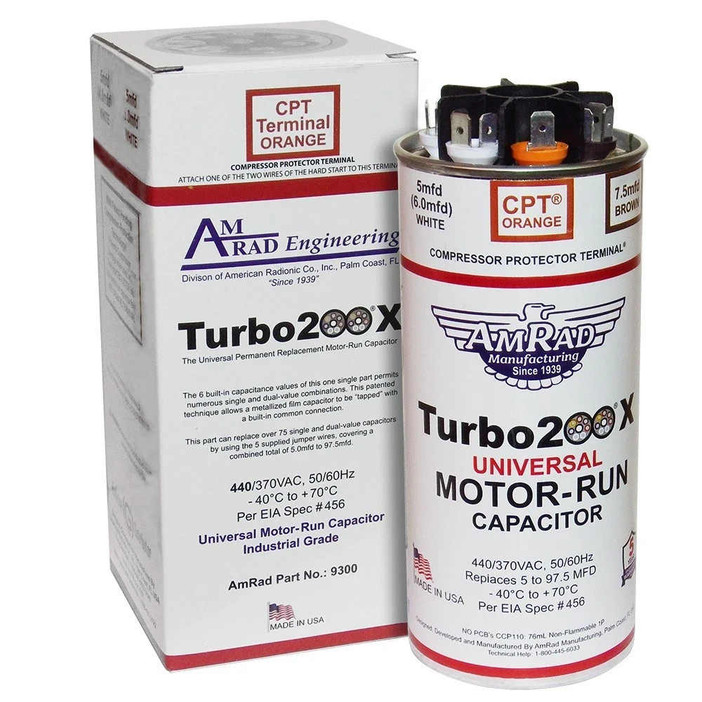 Amrad Turbo 200X Universal Motor Run Capacitor