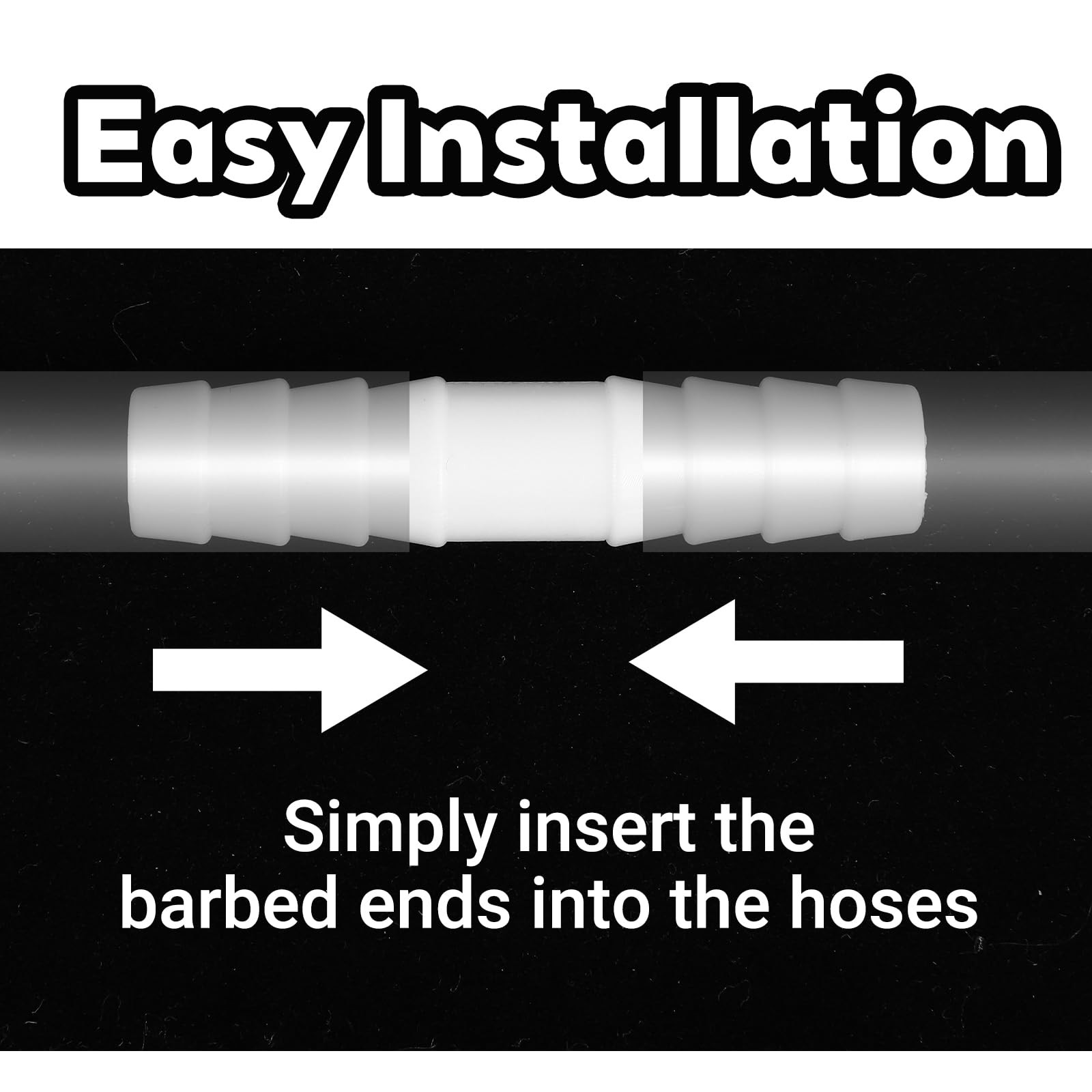 1/2×1/2 Inch Hose Repair Kit Plastic Barb Fittings Barbed Splicer Mender