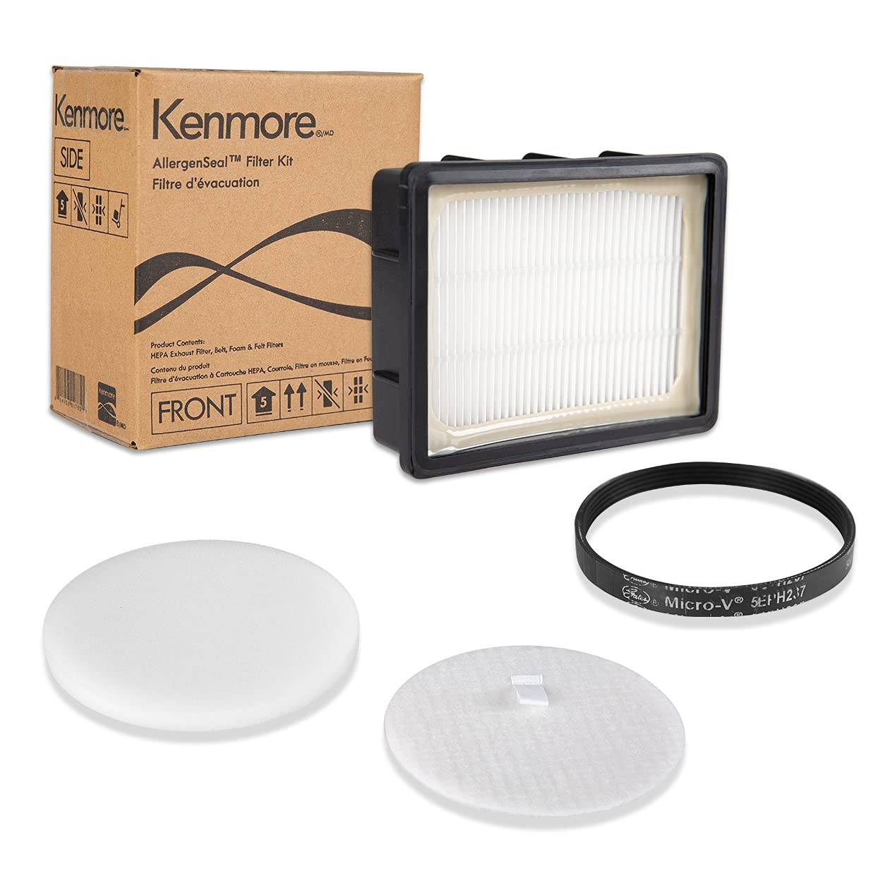 Kenmore K4010 Bagless Upright Vacuum HEPA Filter, Foam Filter, Felt Filter & Bel