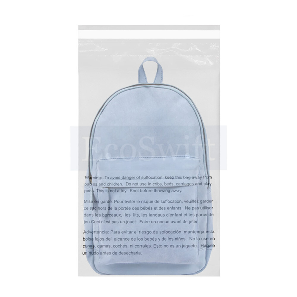 1-10000 12×17 EcoSwift Self Seal Suffocation Warning Clear Poly Bags Free Ship