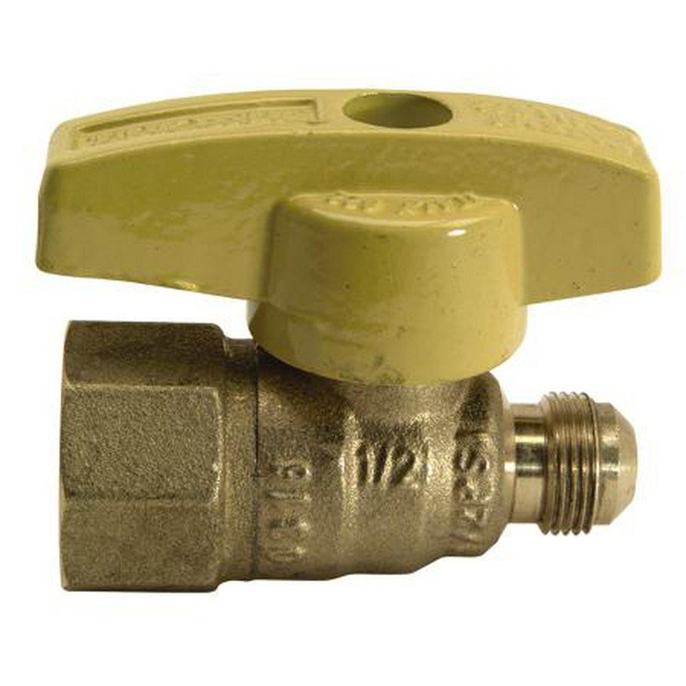 Brasscraft TBV8-8 Gas Ball Valve 1/2″ Brass Flare x FNPT 100% Leak Tested