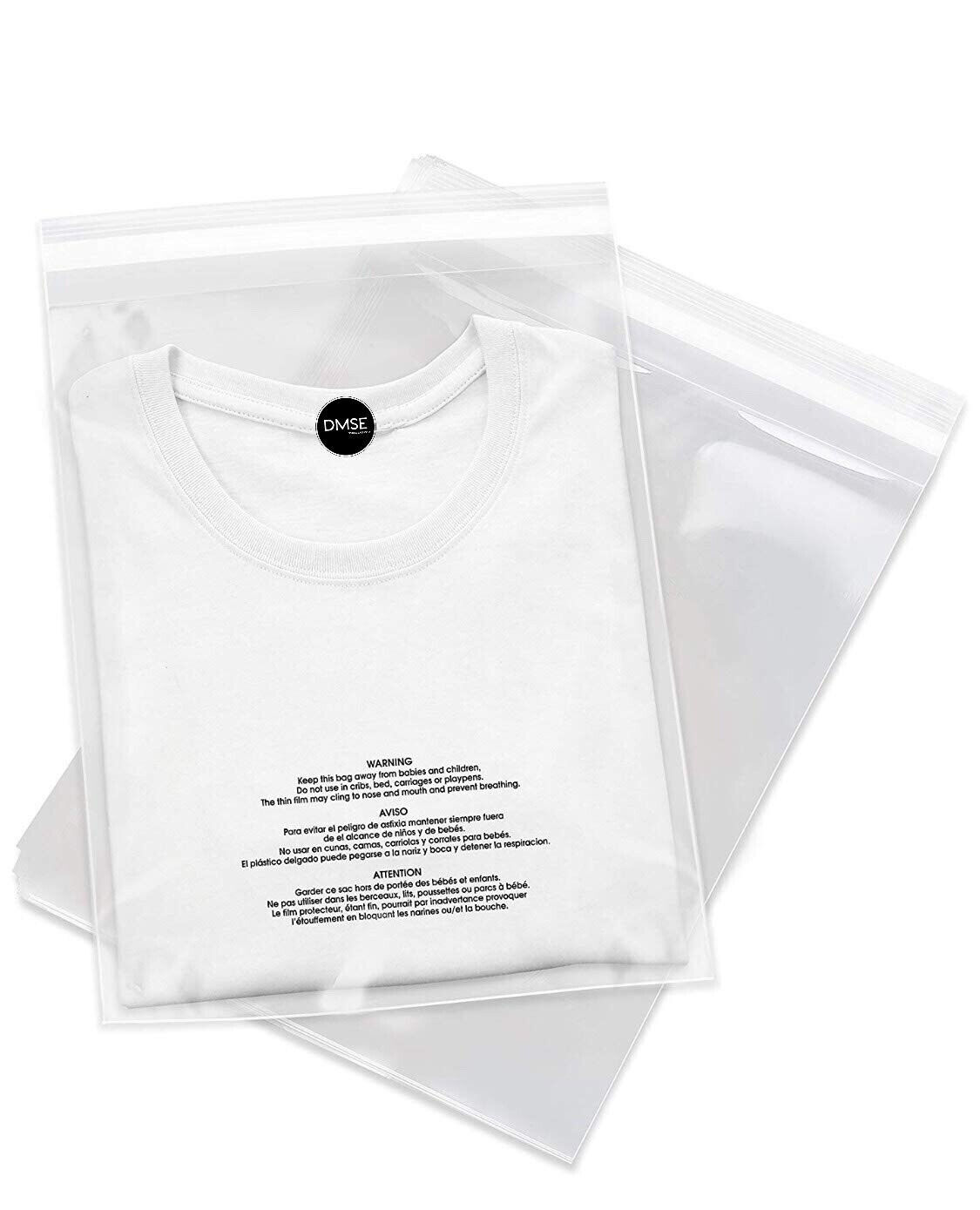 Poly Bags Resealable Suffocation Warning Merchandise 1.5 mil Shirt Apparel EDC