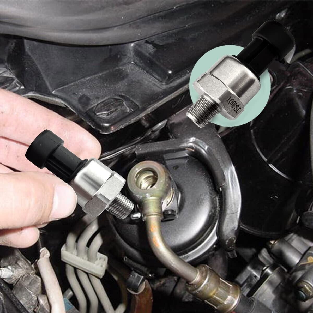 UNIVERSAL 5V PRESSURE TRANSDUCER SENDER 150 PSI OIL FUEL AIR WATER W/ CONNECTOR