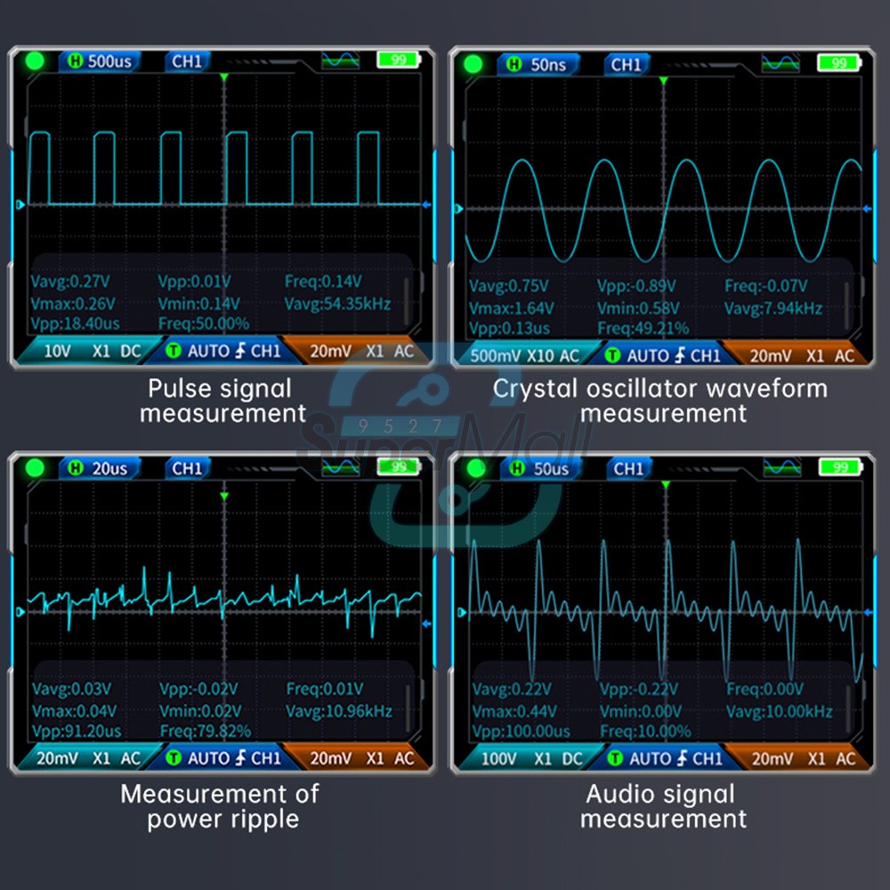 FNIRSI 2C23T 3-in-1 Digital Oscilloscope Multimeter Function Signal Generator US