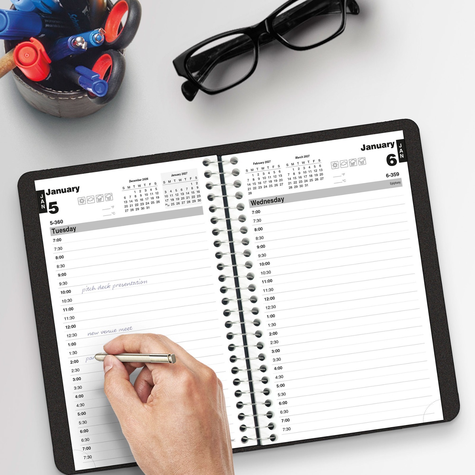 2026 Brownline C2504.81T Daily Planner Appointment Book, 8 x 5″