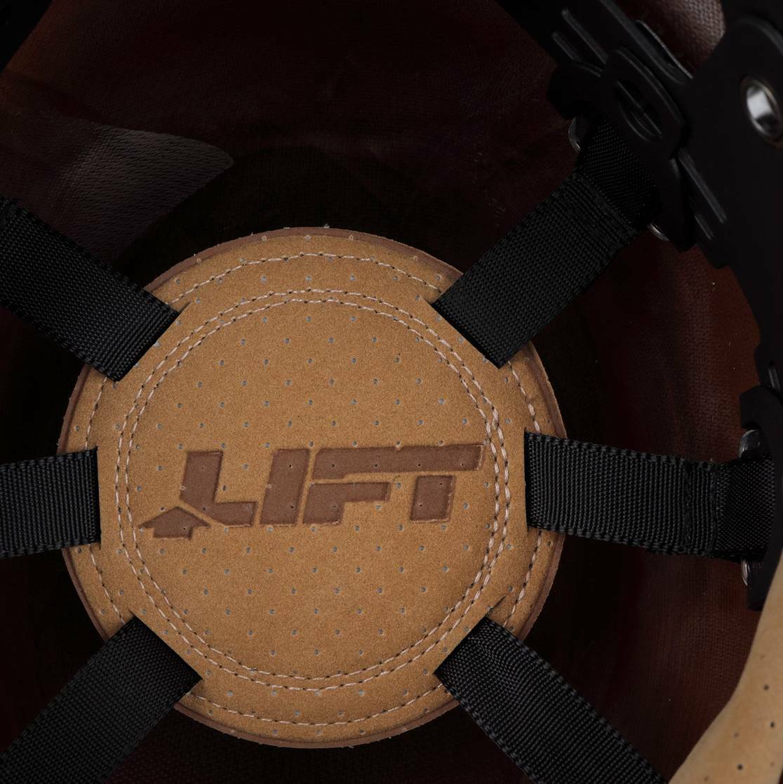 LIFT Safety HDF-15NG DAX Natural Brown Full Brim Hard Hat w/ Ratchet Suspension