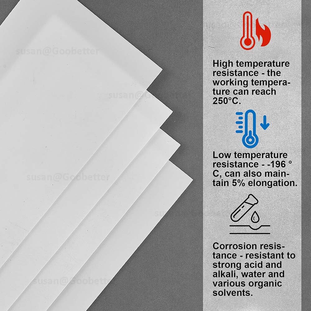 PTFE White Sheet 0.3mm – 30mm Thickness Various Rectangular & Square Strip sizes