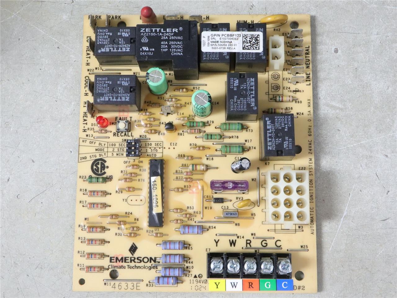 Goodman PCBBF122 Gas Furnace Control Circuit Board 50M56-289-01