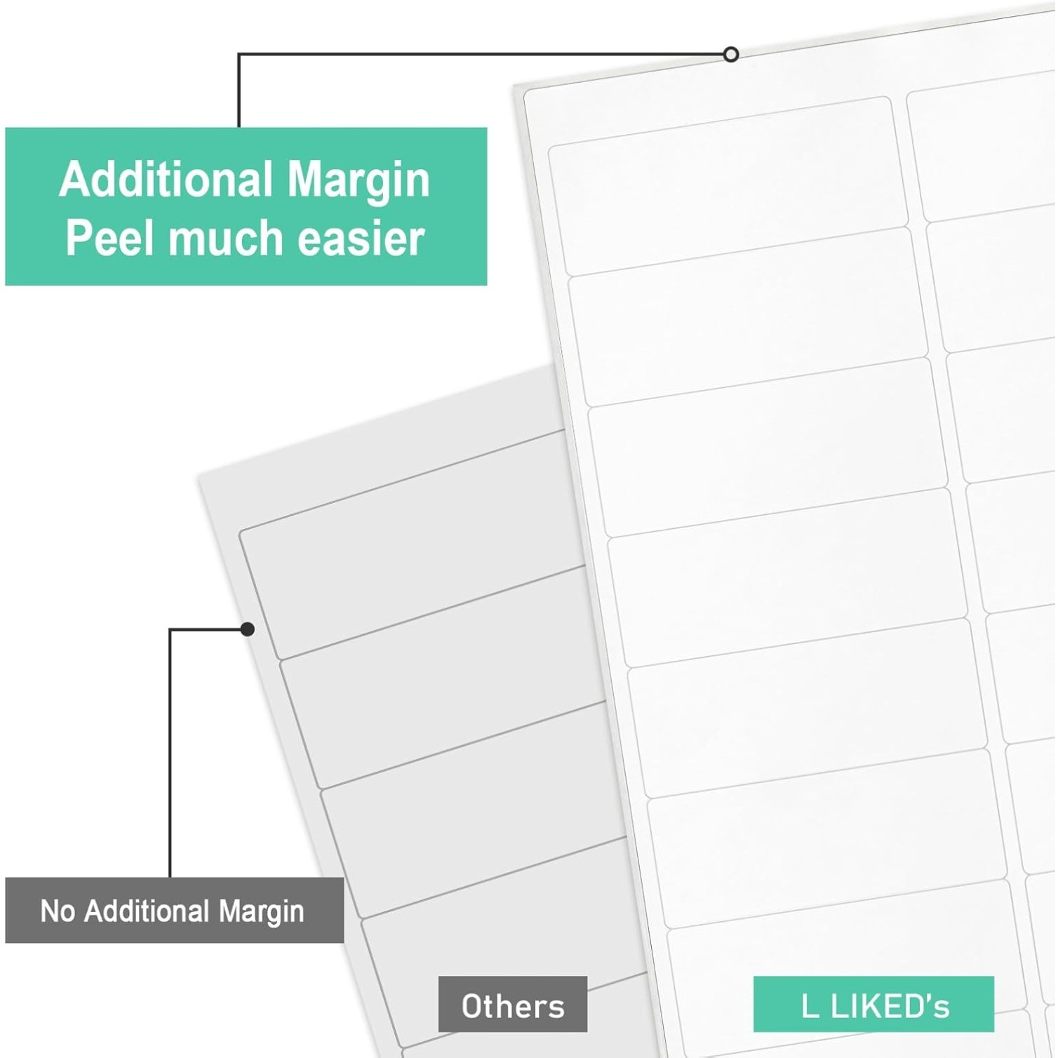 Printable Address Labels, 1″ x 2-5/8″, 30 per Sheet,Mailing Labels for Envelopes