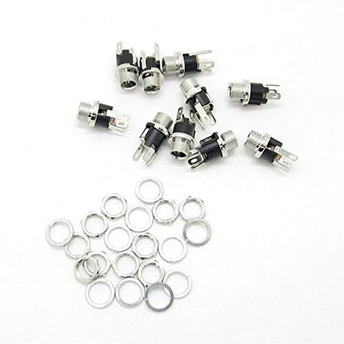 DC Power Supply Metal Jack Socket Female Panel Mount Connector 5.5 x 2.1mm