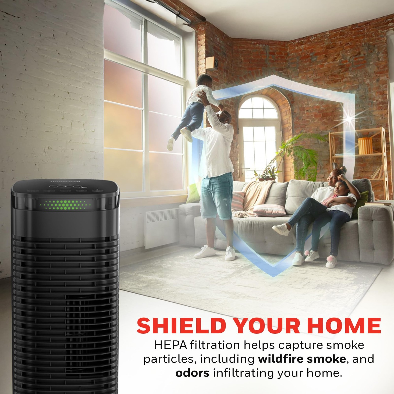 Honeywell HEPA Air Purifier for Home, 990 Ft² Rooms in 1 hour, HEPA Filter,