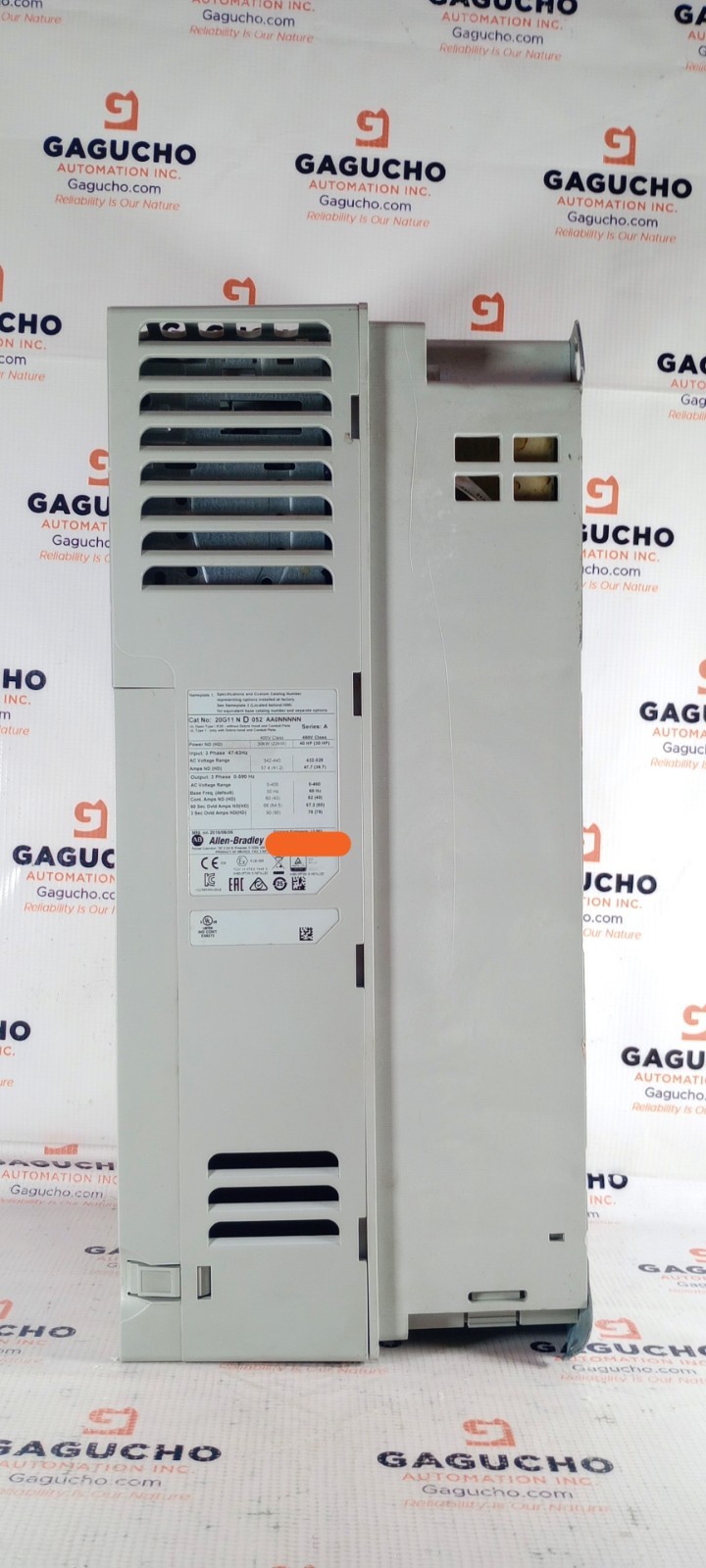 ALLEN BRADLEY 20G11ND052AA0NNNNN SER A POWERFLEX 755 AC DRIVE 30KW 40HP