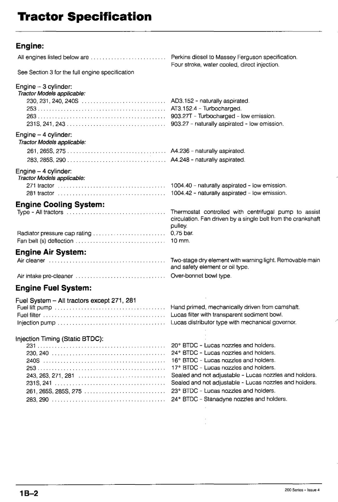 Massey Ferguson Tractors Service Manual Repair 230 231 231S 235 240 241 243 245