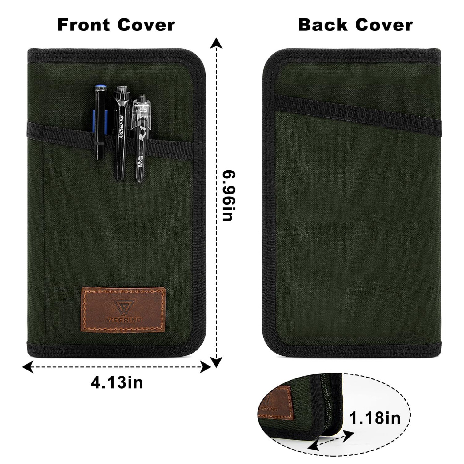 Field Notes Cover: 3.5 X 5.5 Notebook Cover for Moleskine Notebooks Field