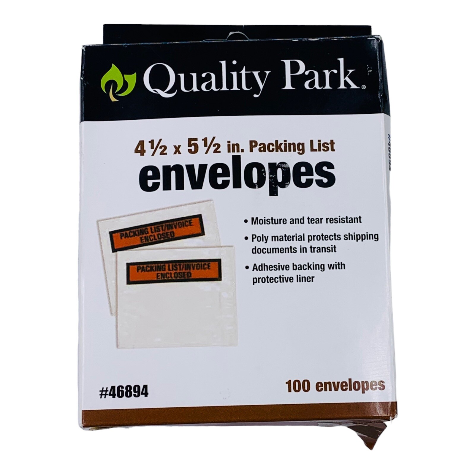 100 Count Quality Park 4.5×5.5 Self-Adhesive Packing List Envelopes *Read*