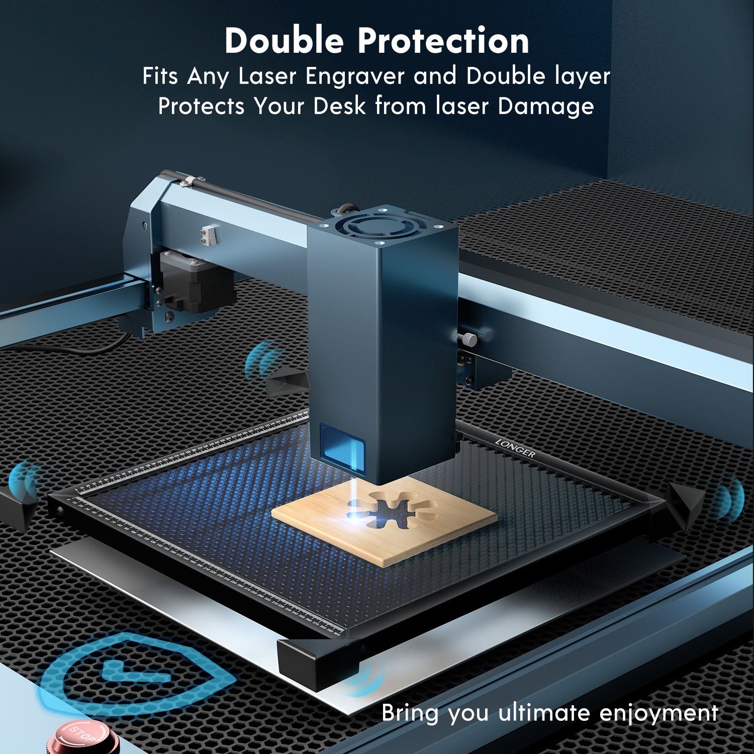 Longer used 19.7*19.7-in Honeycomb Working Table, Essential Laser Engraver Parts